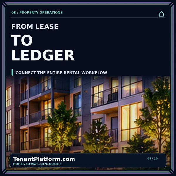Lease-to-ledger workflows for growing portfolios — apartment typography card