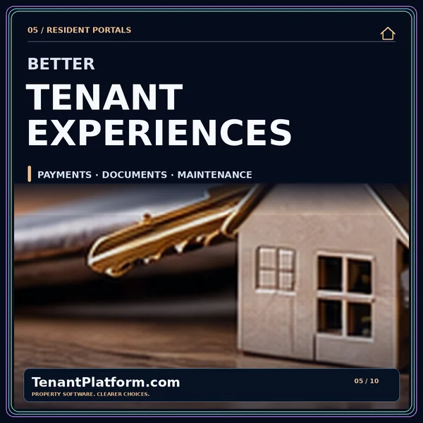 The resident portal checklist: payments, documents, maintenance — apartment typography card