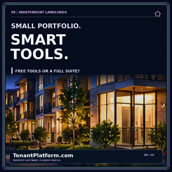 Small landlord software: comparing free tools and paid suites — apartment typography card